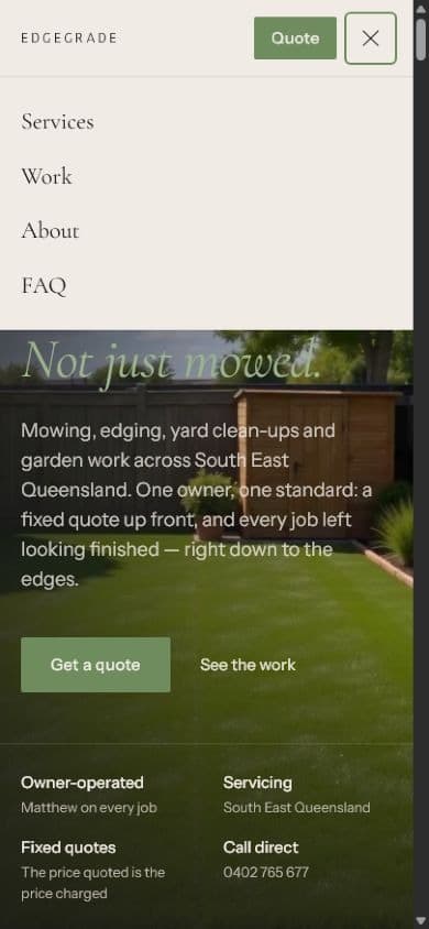 Open Edge Grade mobile navigation
