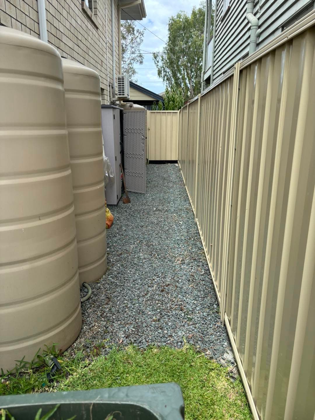 Matching side access after weeds were removed and gravel was refreshed